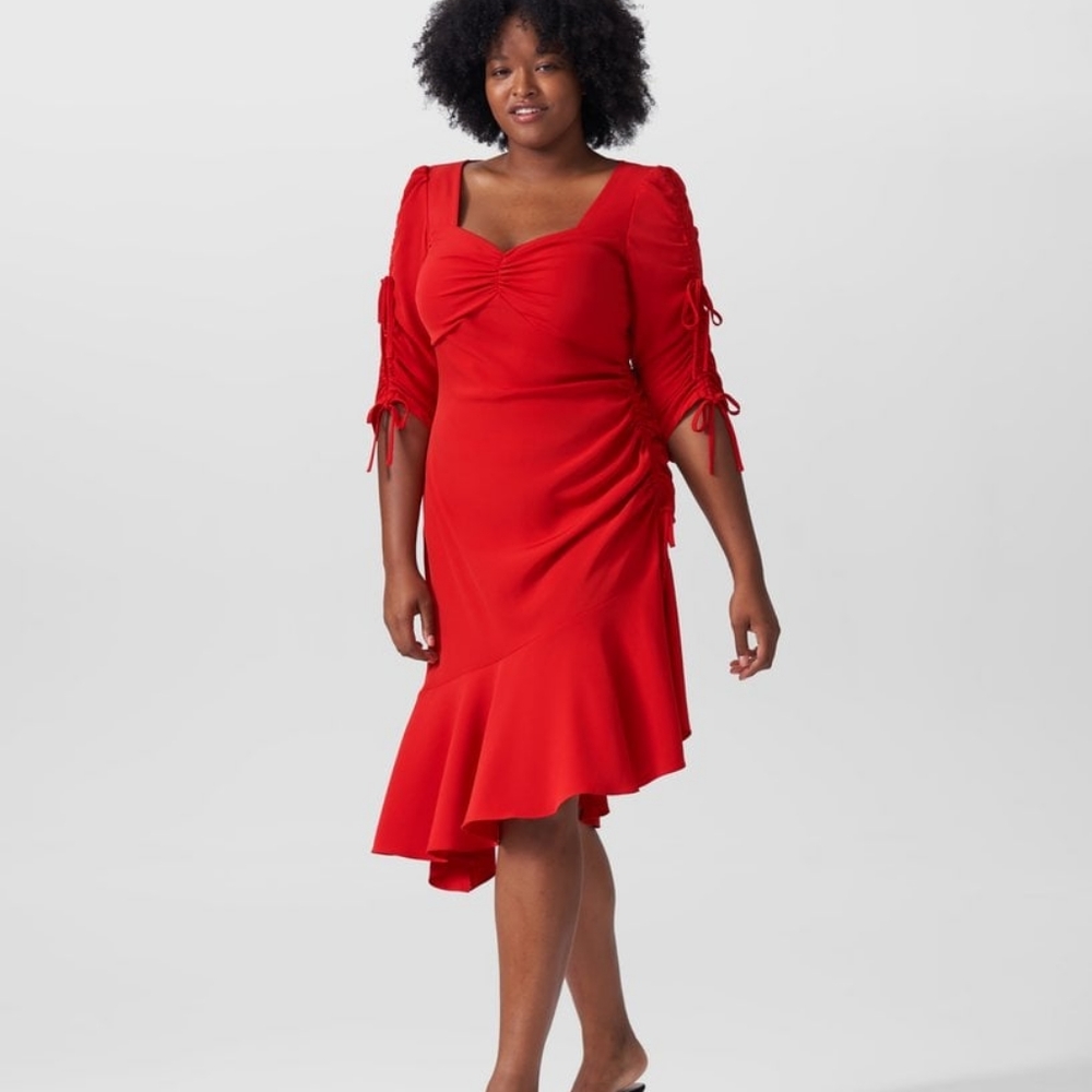 Rodarte X Universal Standard Dress Ruffle Hem Red